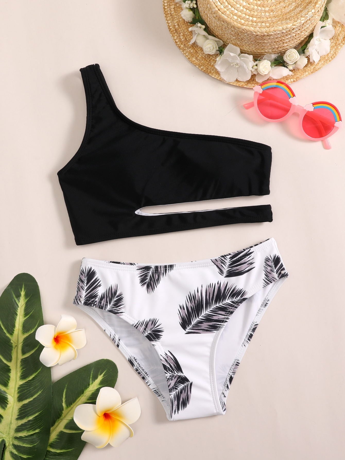 Wholesale Split Kids Print Swimwear