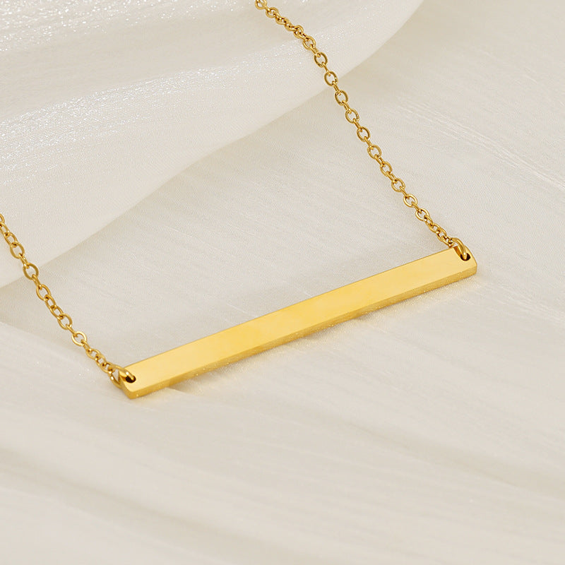 Wholesale Stainless steel titanium necklace 18K gold plated clavicle chain