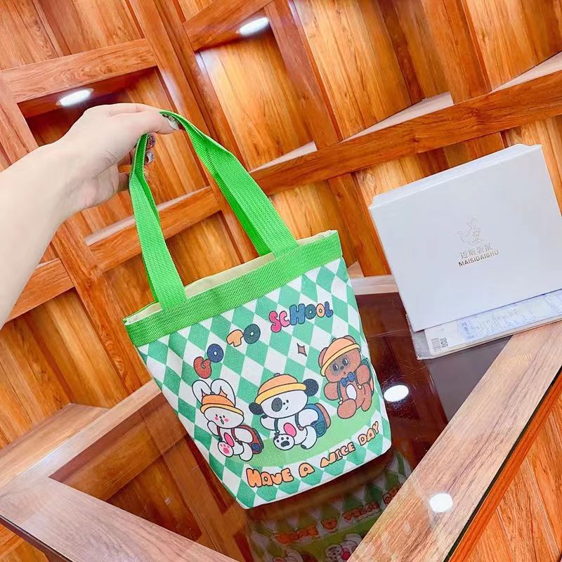 Wholesale Canvas Bag Cute Graffiti Childlike Illustrations Portable Drum Bag