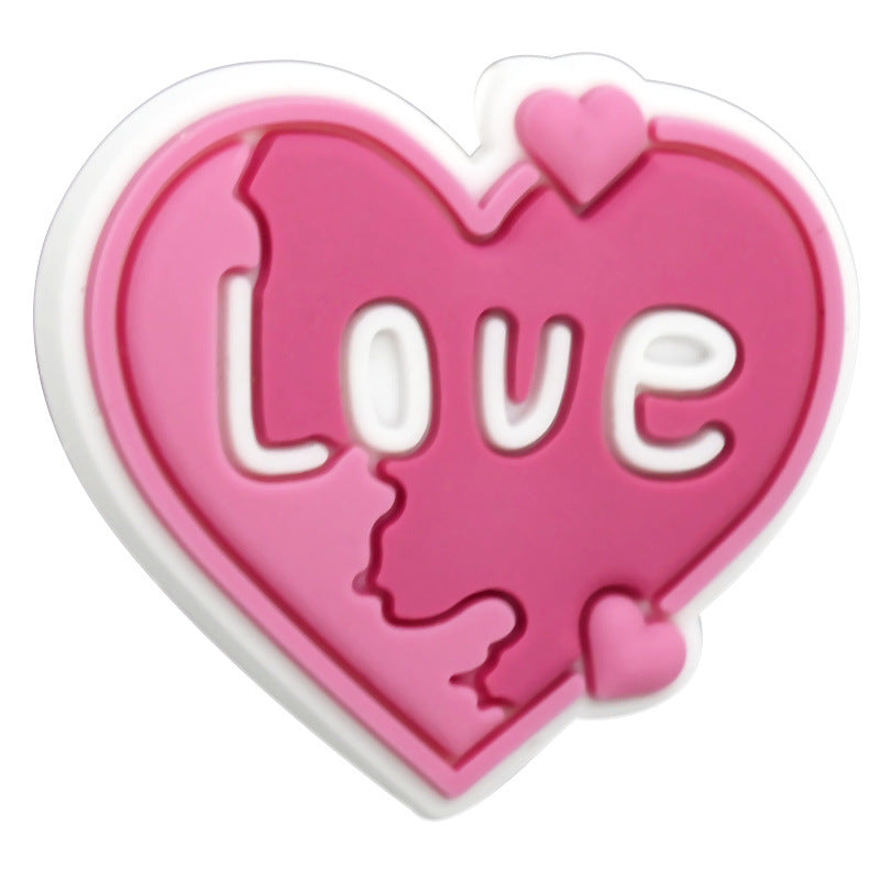 Wholesale Random 100pcs Valentine' s Day Love Heart Cartoon Focal Beads