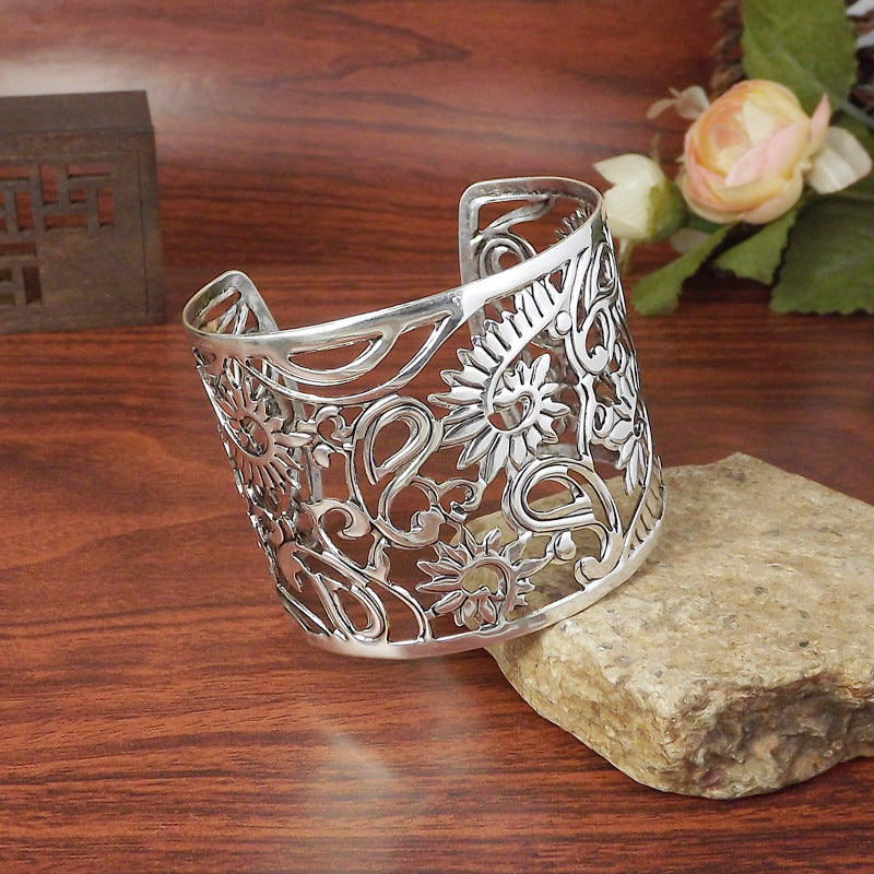 Wholesale Silver Grain Handmade Retro Ethnic Style Bracelet