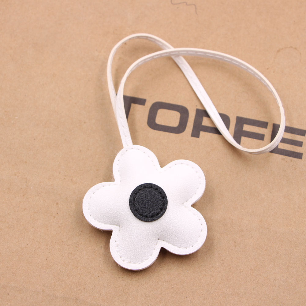 Wholesale Trendy Cherry Blossom Flower Faux Leather Bag Charm Pendant Fashion Accessory For Party Gift Boutique Resale