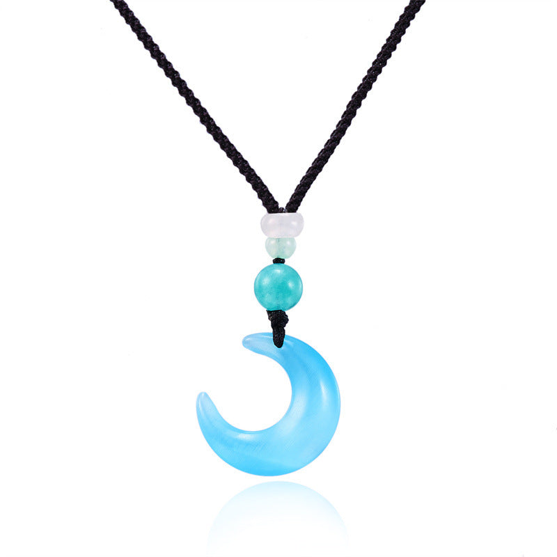 Wholesale Resin Moon Necklace