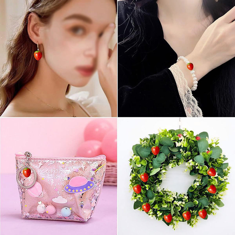 Wholesale 10pcs Colorful fruits with spaced beads Wood Beads