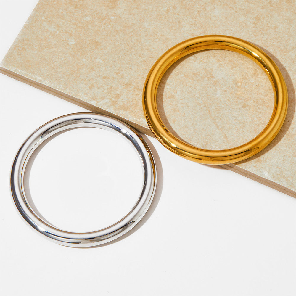 Wholesale Plain Ring Hollow Stainless Steel Bracelet