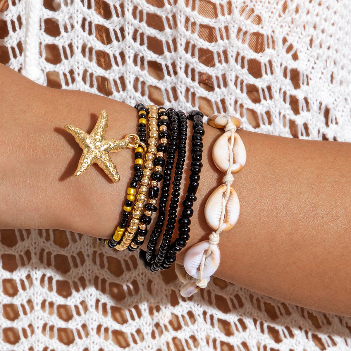 Wholesale Bohemian Beach Vacation Style Multicolor Beaded Bracelet