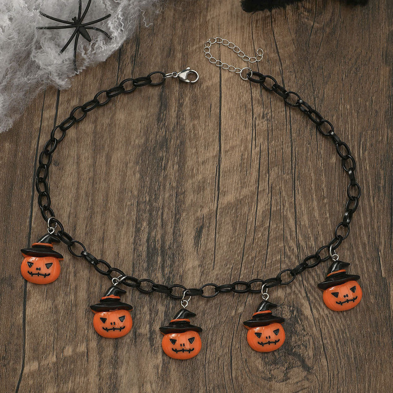 Wholesale Halloween Pumpkin Ghost Pendant Collarbone Chain