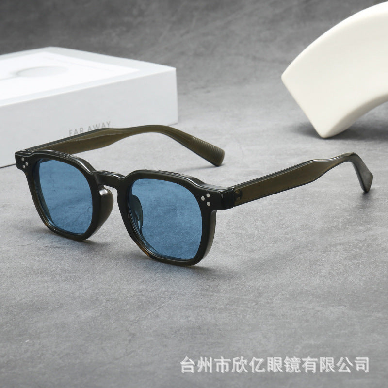 Wholesale Retro thick oval small frame high-end anti-ultraviolet sunglasses