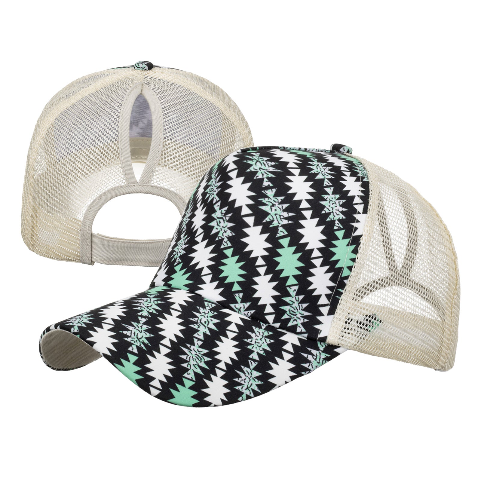 Wholesale Cotton Polyester Cross Ponytail Baseball Hats