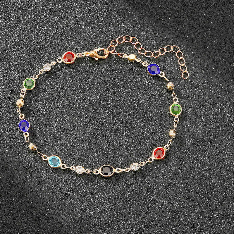Wholesale Five-color Crystal Glass Bracelet