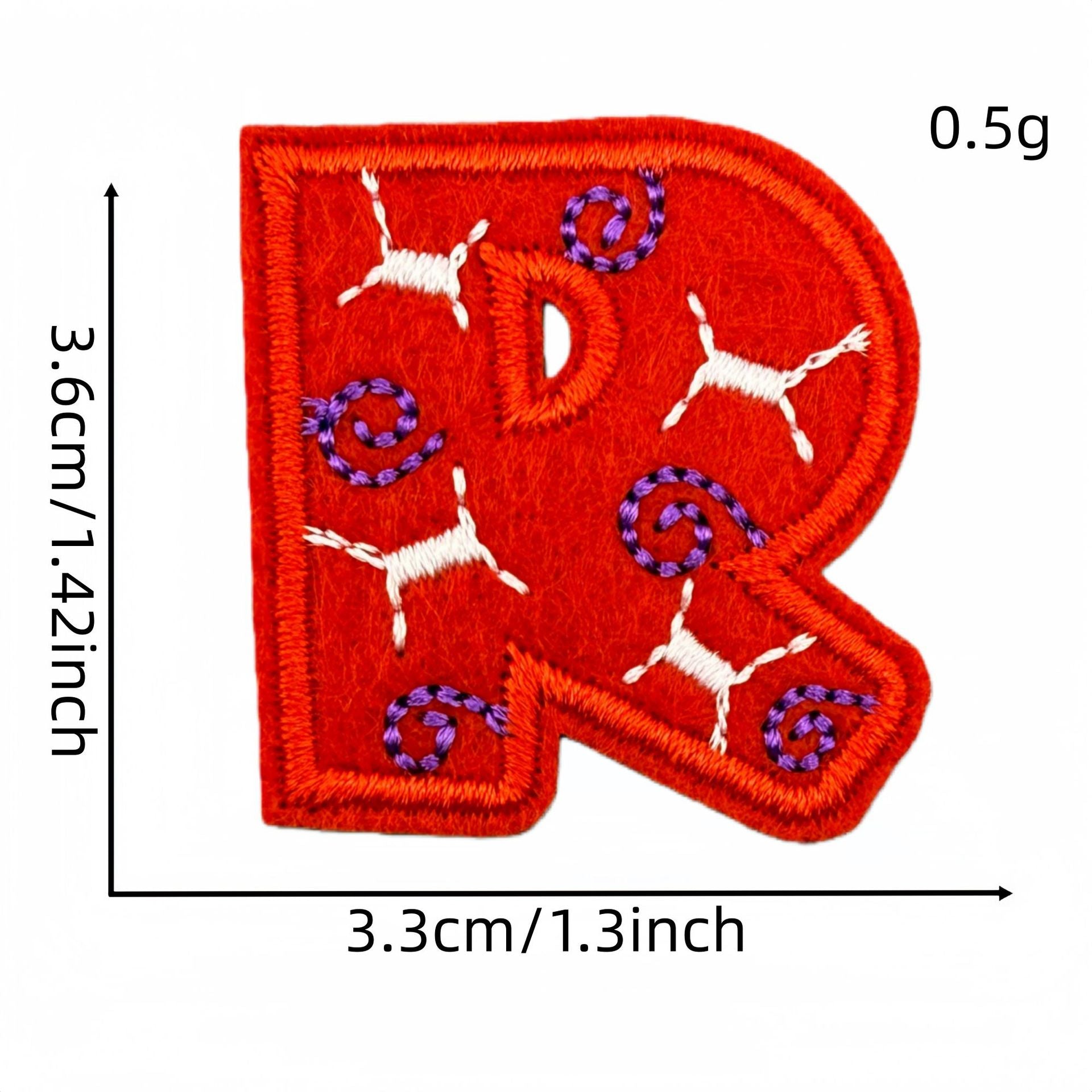Wholesale Polyester Cartoon Alphabet Embroidery Patches Iron On DIY Clothing Bag Accessory