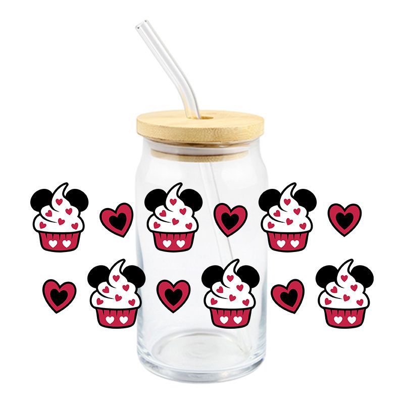 Wholesale 5pcs Cartoon Valentine' s Day  16oz Cup UV DTF Wraps OLY Exclusive