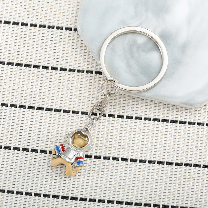Wholesale Zinc Alloy Bear Astronaut Keychain