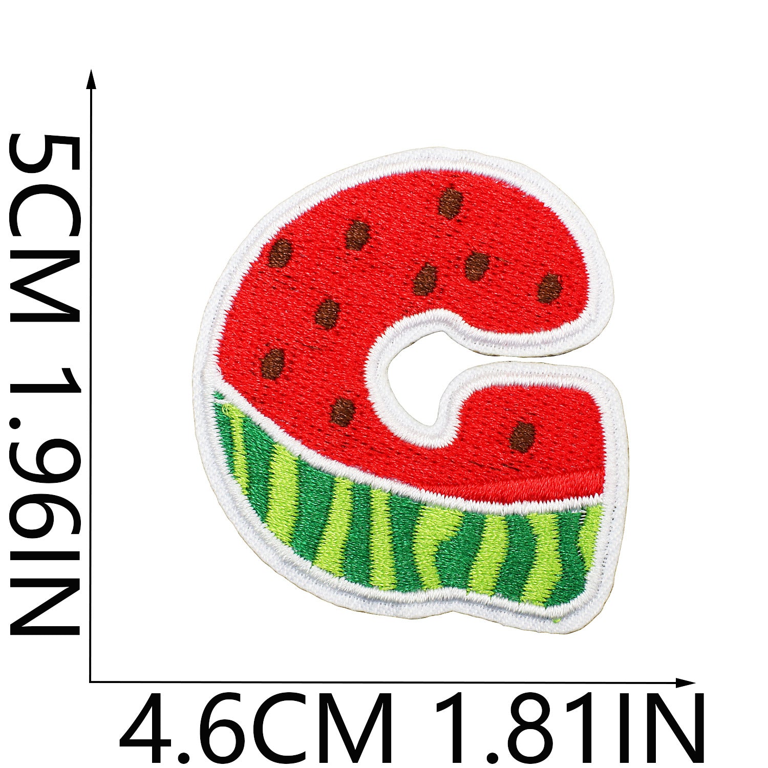 Wholesale Embroidered Watermelon Alphabet Patch Set 26 Letter Appliques For Clothing Bags And DIY Decoration