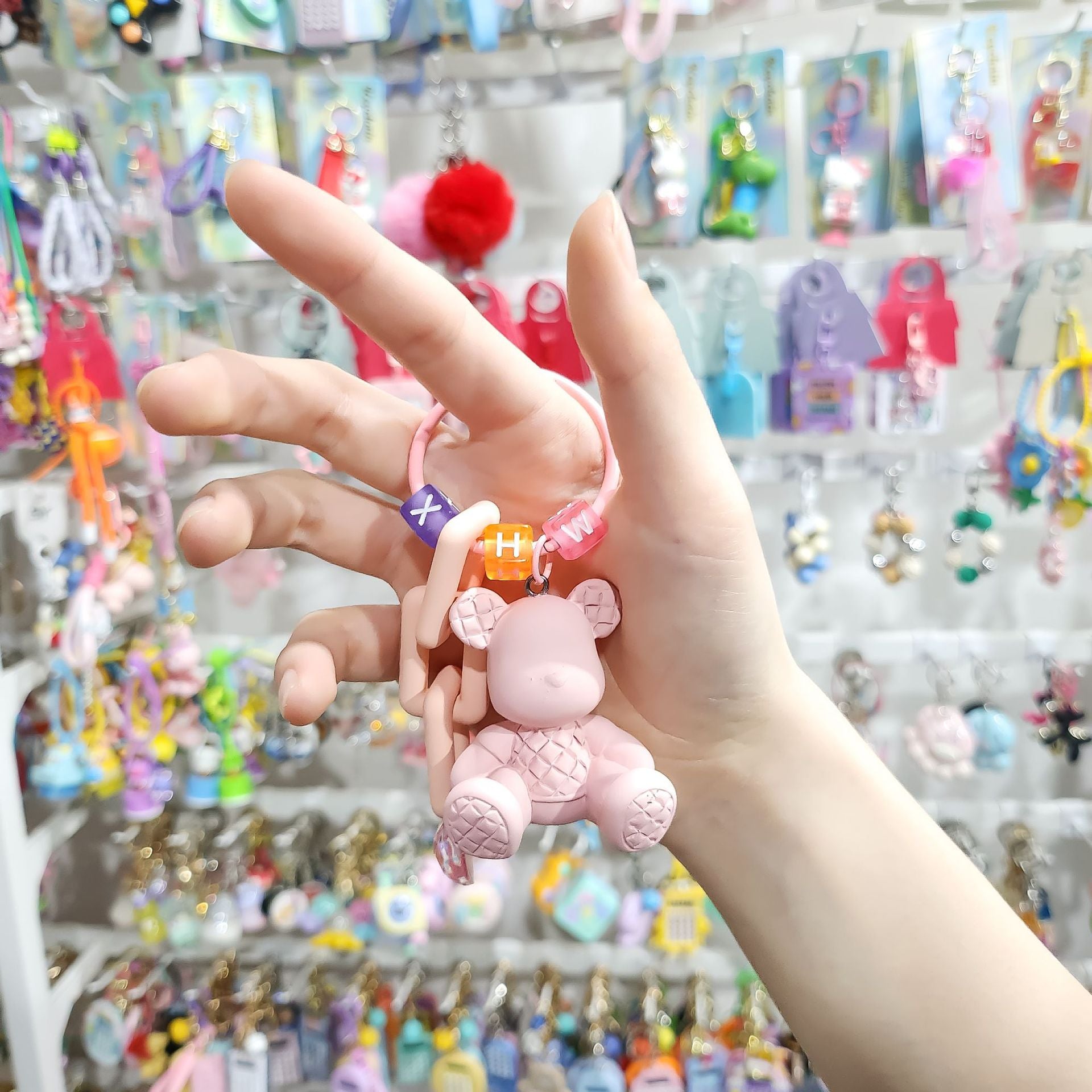 Wholesale Resin Bear Rabbit Fashion Simple Keychain