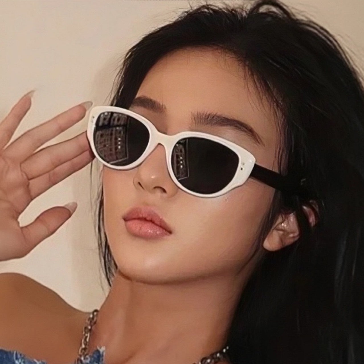 Wholesale Cat Eye Fashion Rice Nails Y2K Street Style Sunglasses