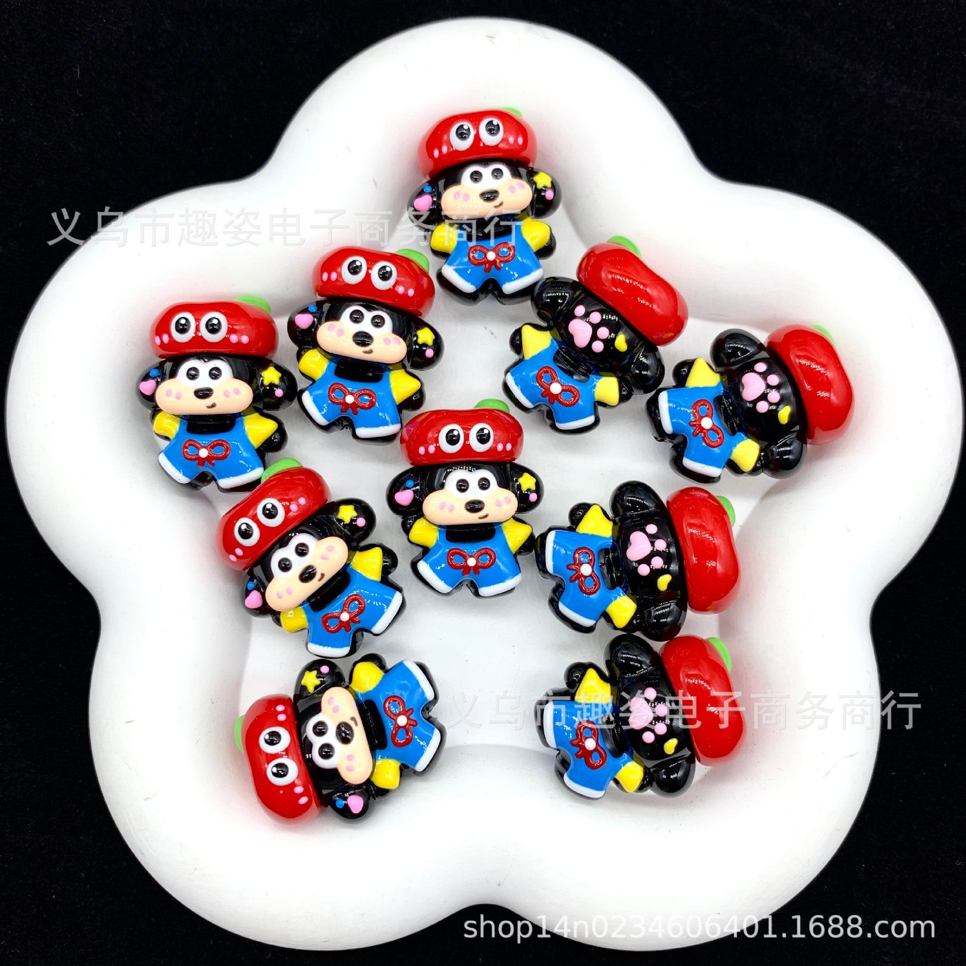 Wholesale 10pcs Cute cartoon dog Acrylic Beads