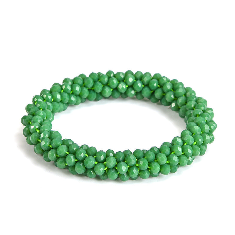 Wholesale Sequin Crystal Color Elastic Rubber Band Bracelet Dual Use