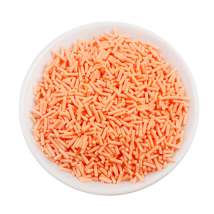 Wholesale Simulation soft clay long strip sugar granules 50 grams chocolate handmade materials