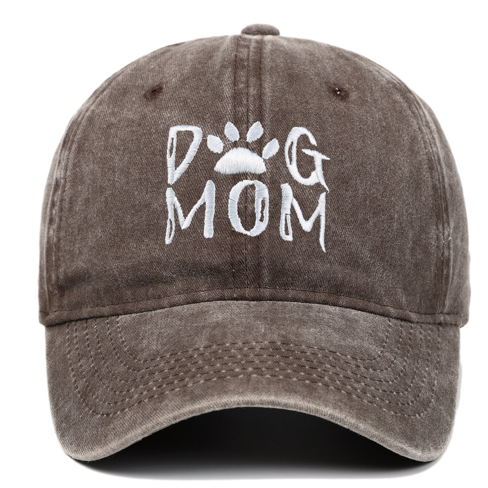 Wholesale DOG MOM Embroidered Cotton Washed Baseball Hat