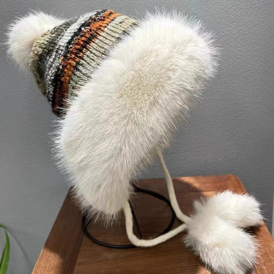 Wholesale Autumn and Winter Ear Protection Plush Warm Knitted Hats