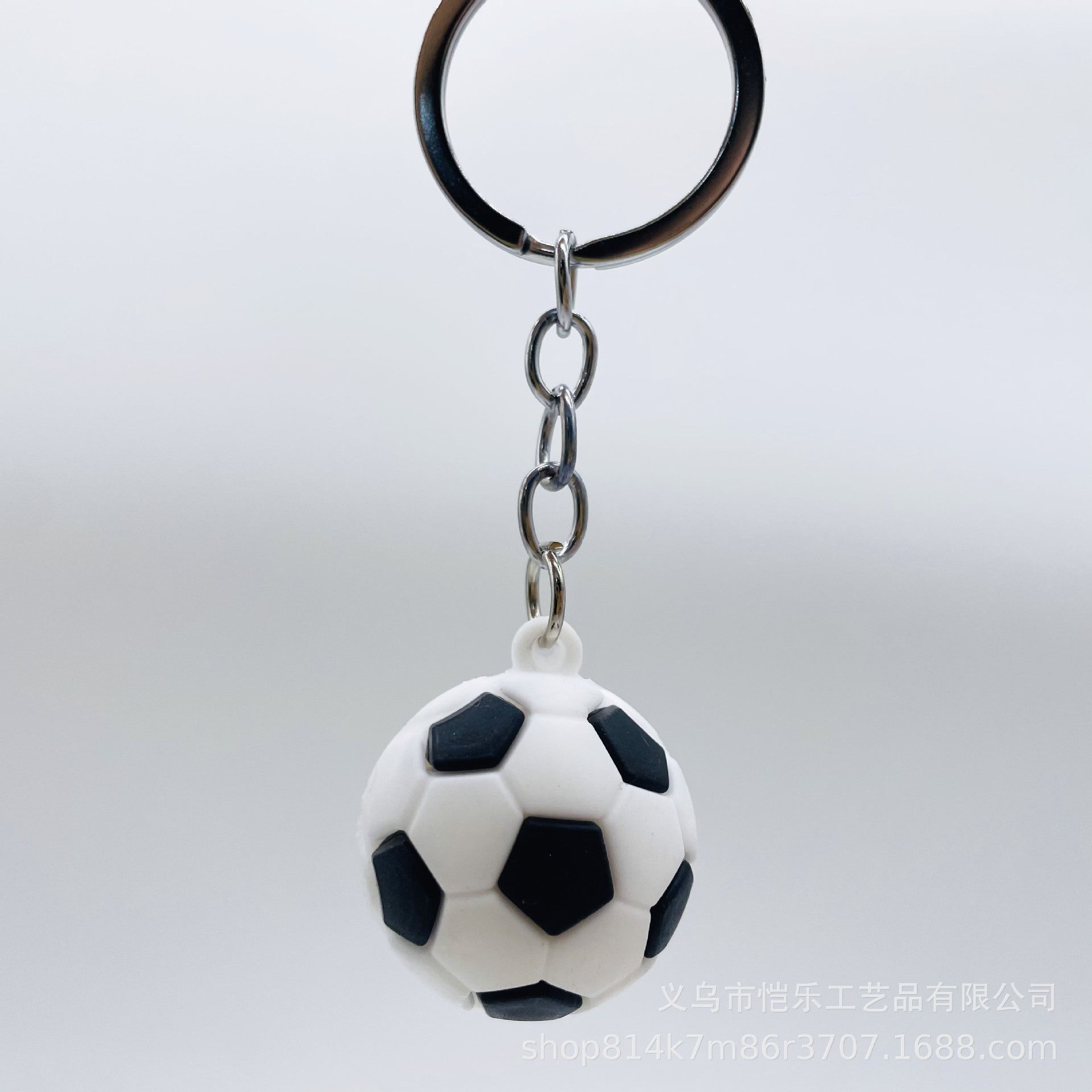 Wholesale Creative soft rubber simulation football keychain