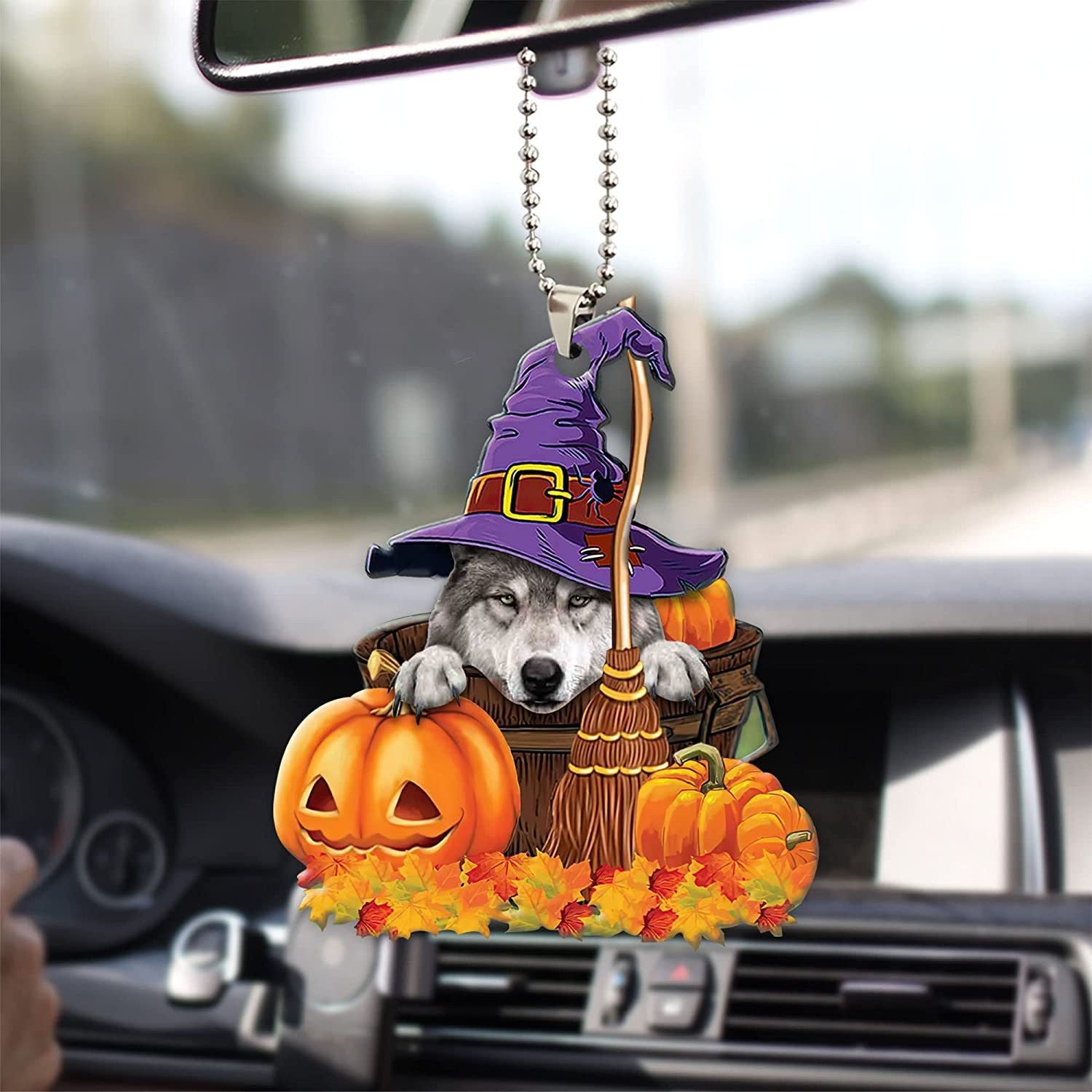 Wholesale Halloween Theme Pumpkin Cat Dog Car Acrylic Ornaments