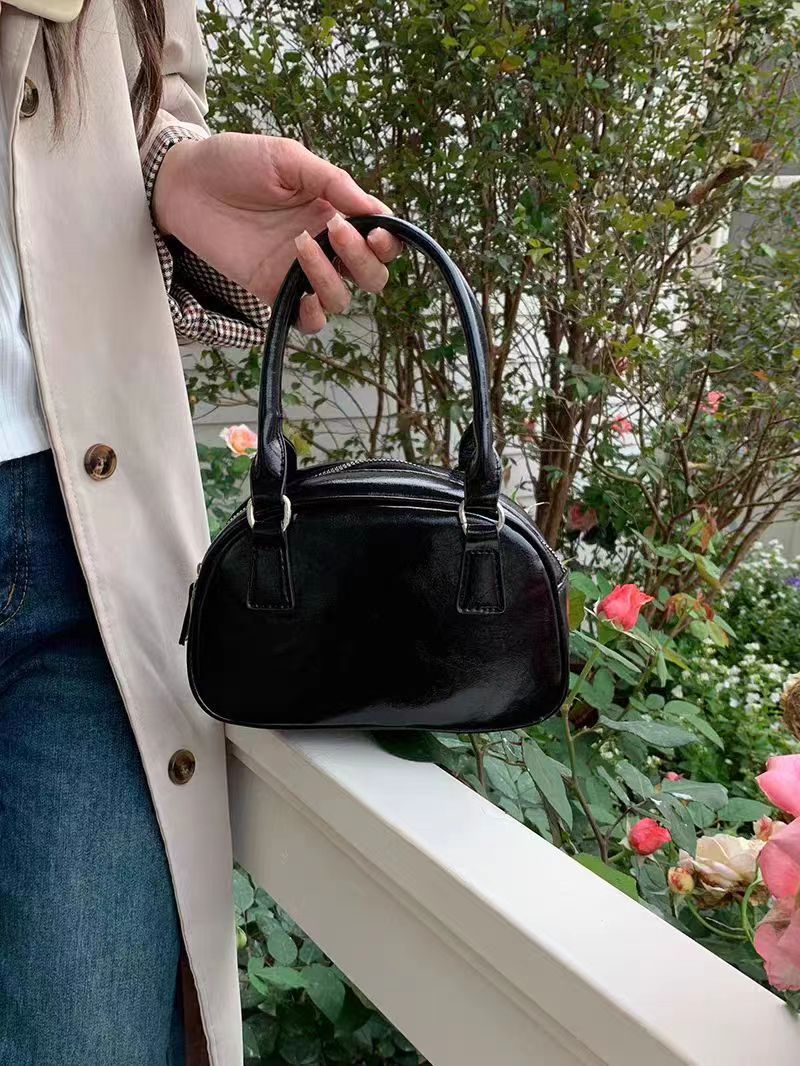 Wholesale Pu Texture Silver Retro Fashion Versatile Polyester Small Square Handbag