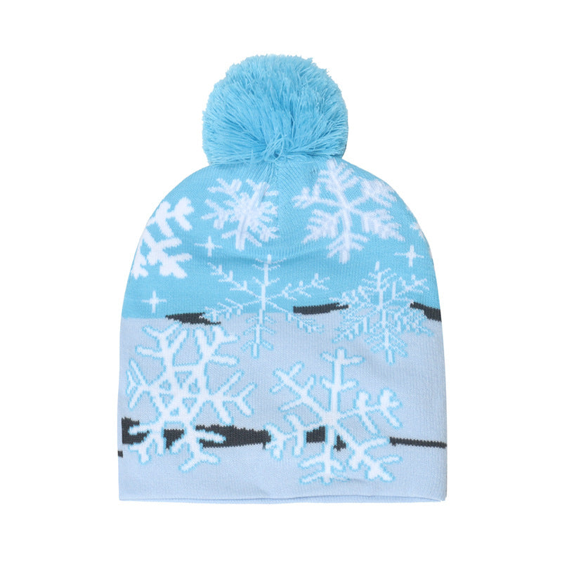 Wholesale Christmas Warm Ball Pullover Knitted Jacquard Hat