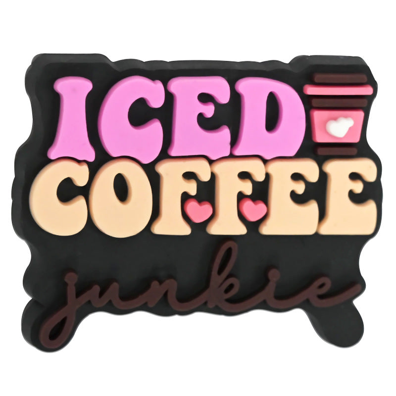 WholesaleRandom 100pcs Cartoon coffee letter bead Focal Beads