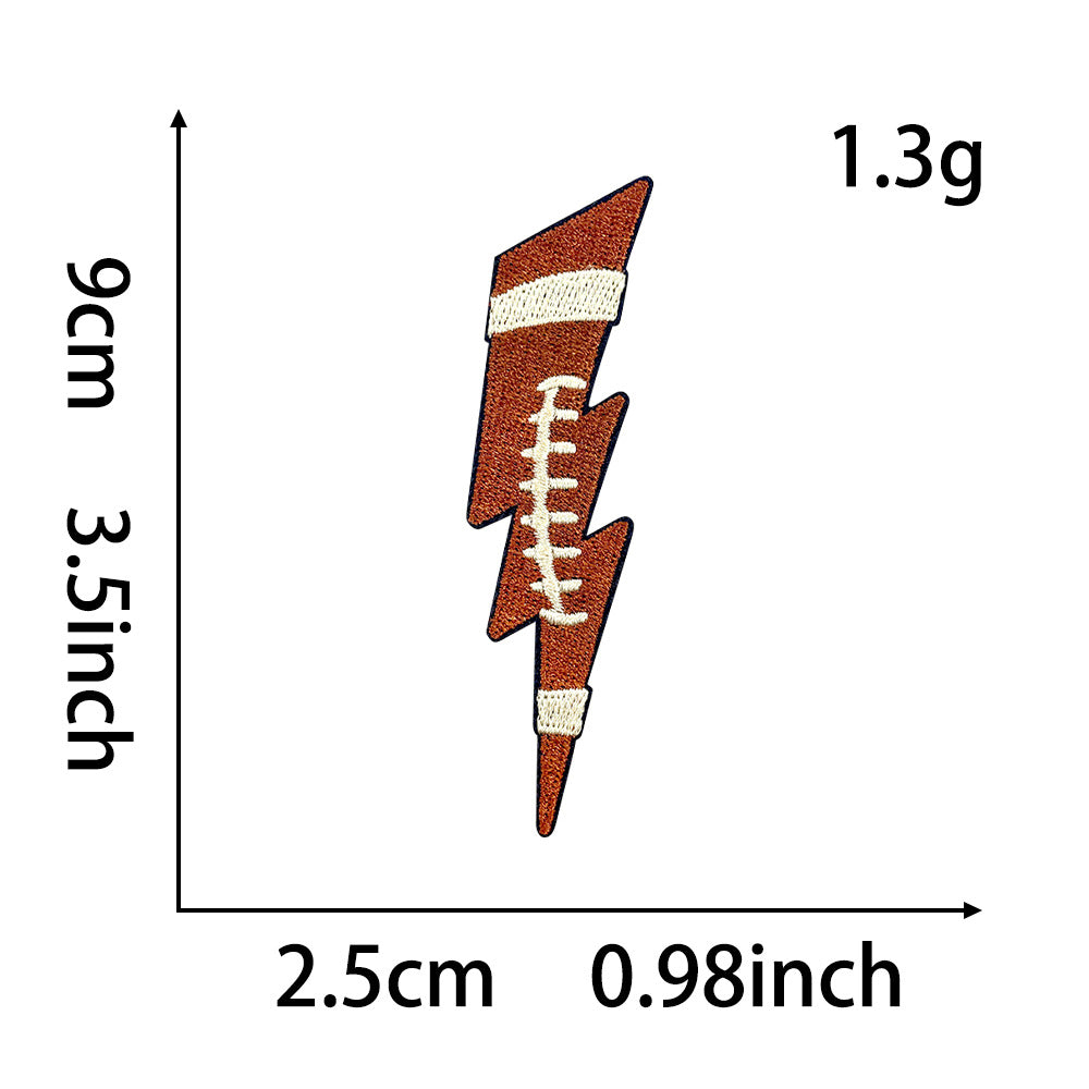 Wholesale Embroidered Football Game Day Iron On Patch DIY Decorative Applique For Coats And Fashion Accessories