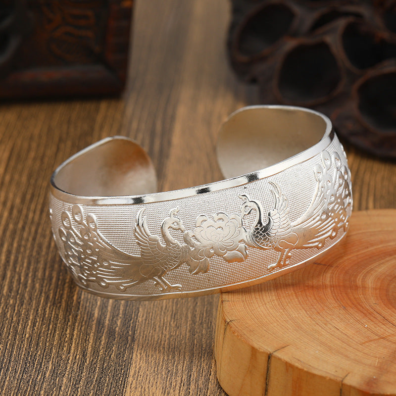 Wholesale Vintage Ethnic Style Miao Silver Bracelet