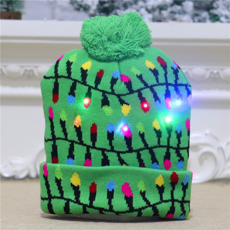 Wholesale Christmas Colorful Luminous High-end Beanie