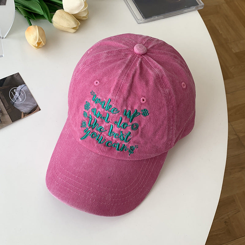 Wholesale Washed Letter Embroidery Vintage Distressed Baseball Cap