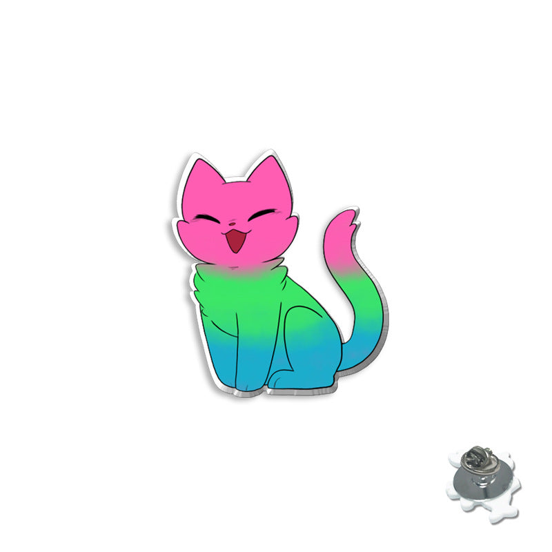 Wholesale Rainbow Animal Series Colorful Cat Breast Needle