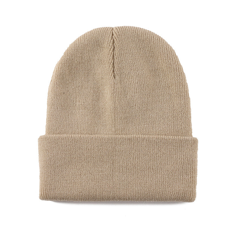 Wholesale Solid color knit hat  basic style beanie