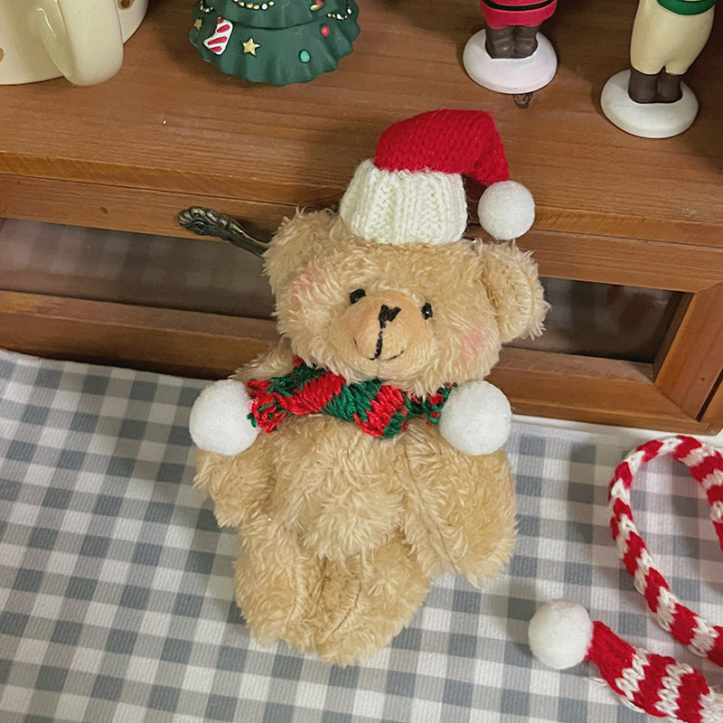 Wholesale Christmas Bear Plush Toy Keychain