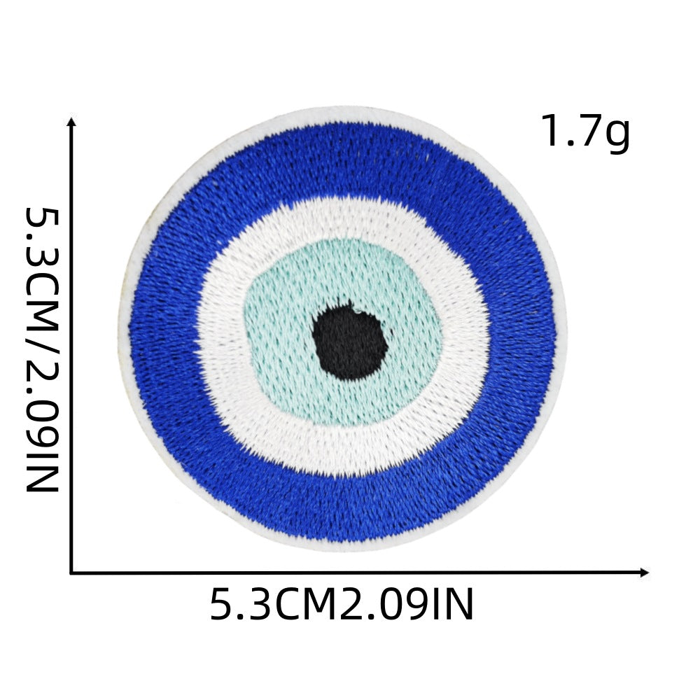 Wholesale Polyester Thread Evil Eye Embroidered Patch Decorative Sew On Applique For DIY Craft Home Decor And Fashion Accessory