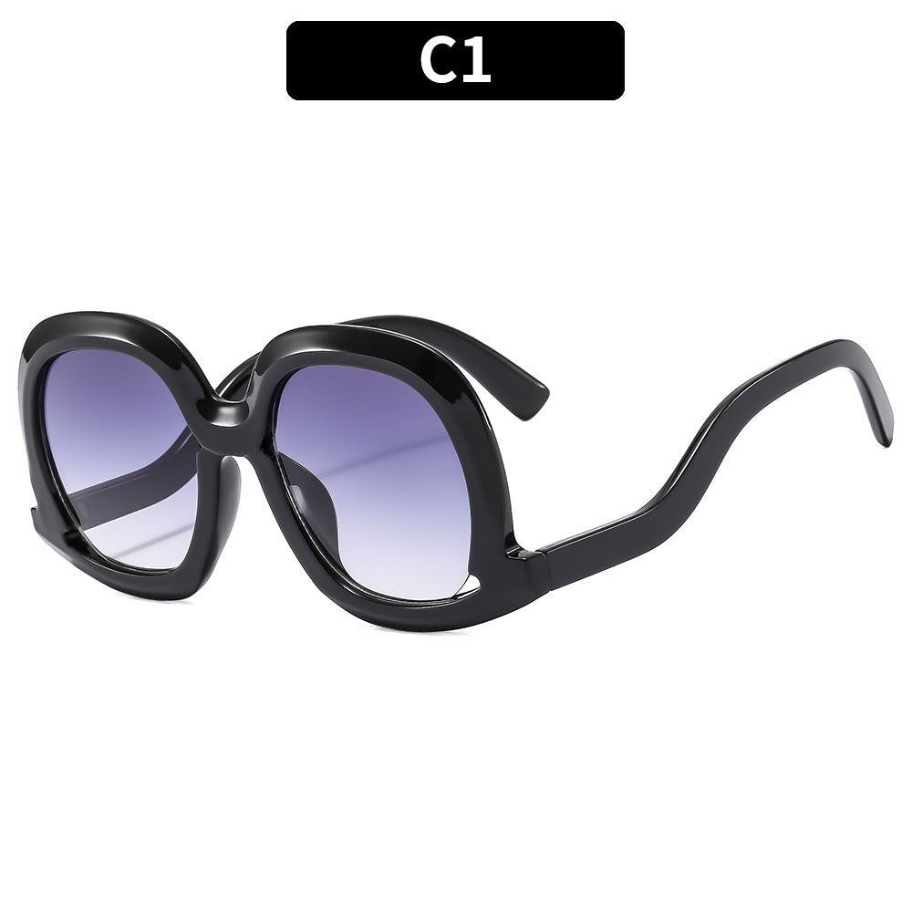 Wholesale 2023 PC Large Frame Irregular Frame Sunglasses