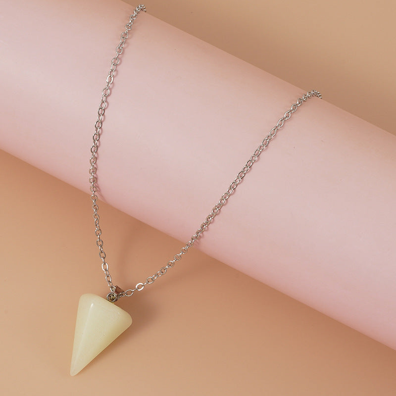 Wholesale Luminous Arrow Water Drop Love Cross Hollow Pendant Necklace