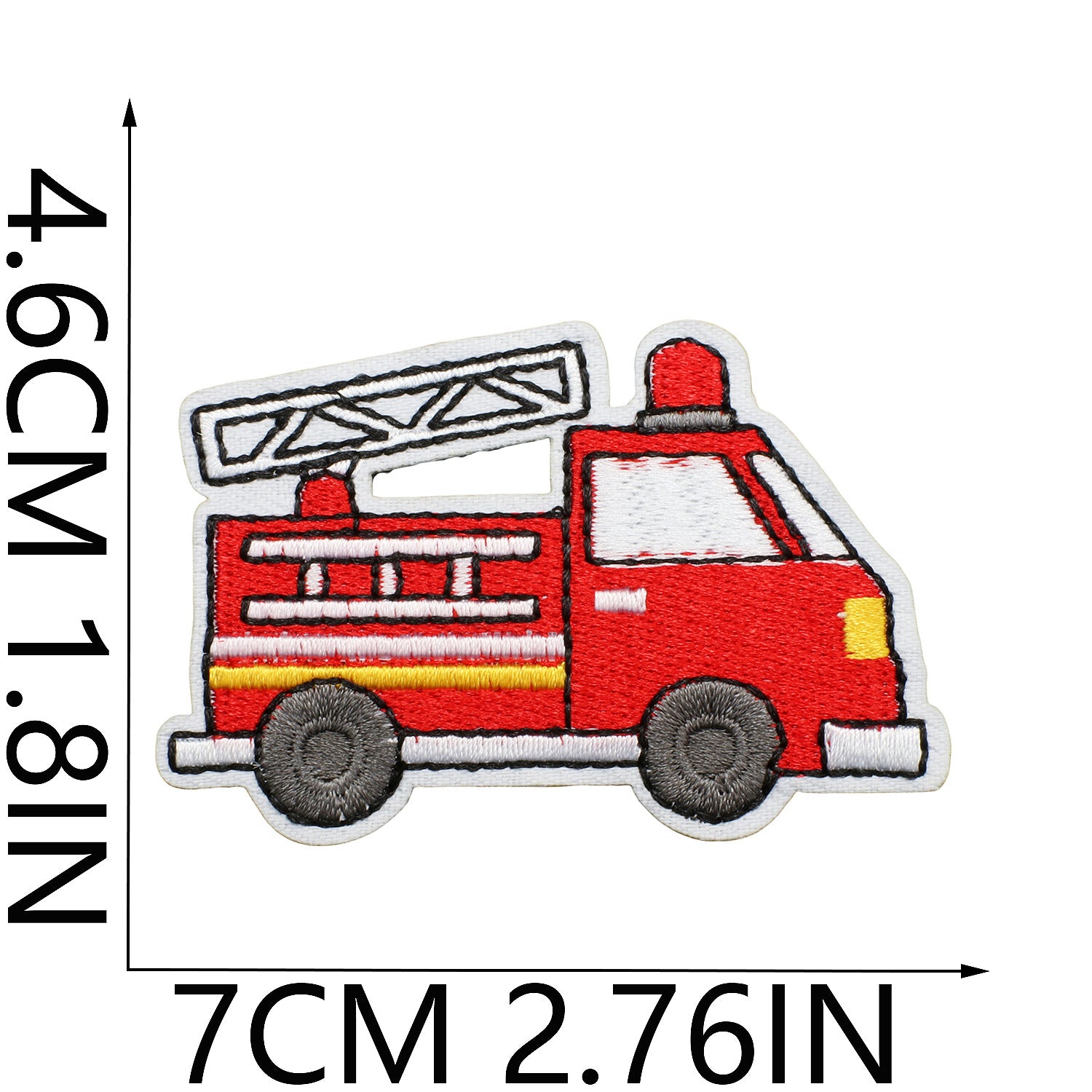 Wholesale Fire Safety Embroidered Patch Cute Fire Truck Firefighter Badge For Clothing Fashion Accessory DIY Craft Supply Boutique Gift