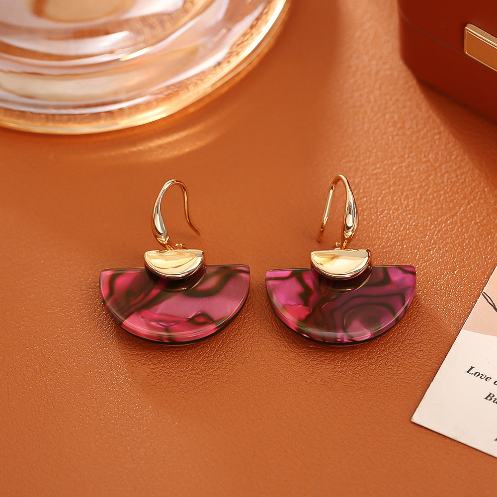 Wholesale Colorful fan-shaped abalone shell necklace