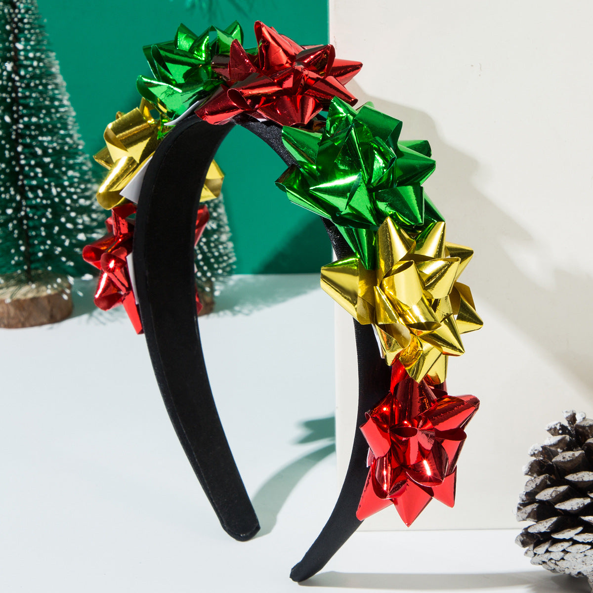 Wholesale New Christmas Party Inlaid Floral Premium Headband