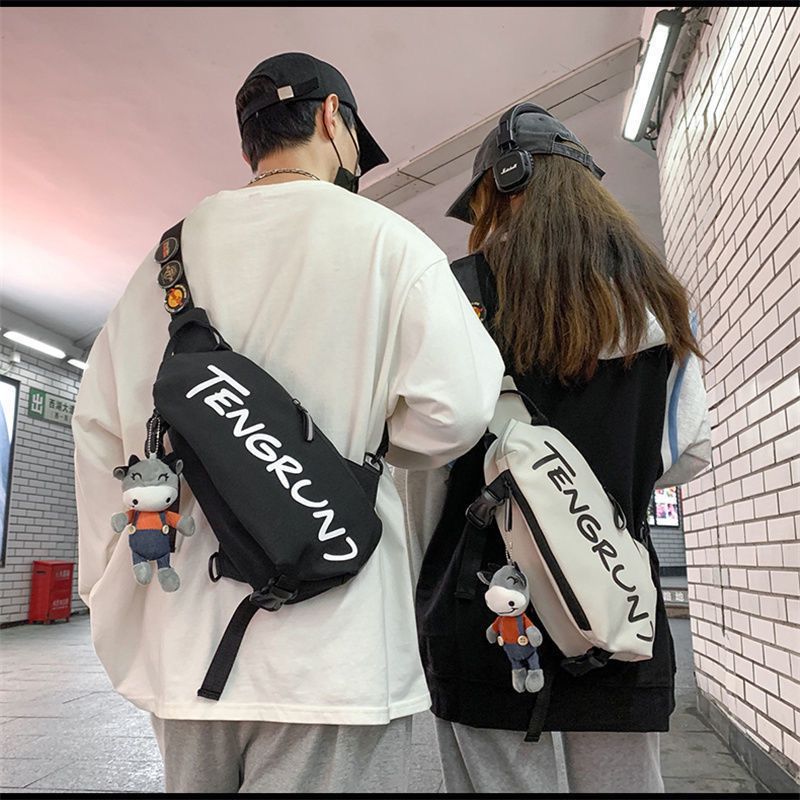 Wholesale Messenger bag sports waist bag casual fashion shoulder bag student personality small cross bag chest bag