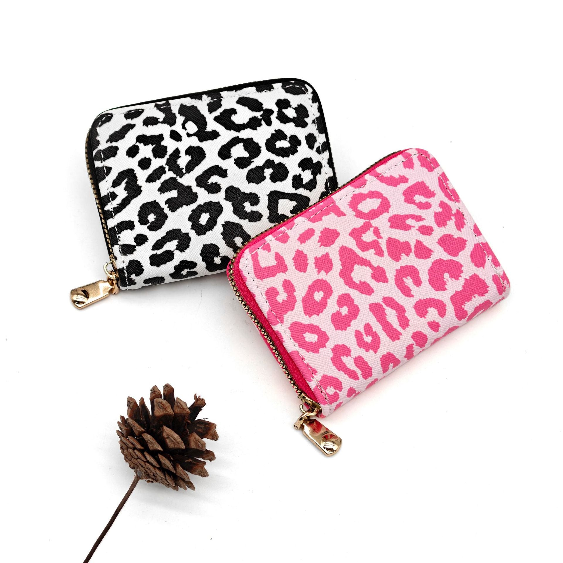 Wholesale Leopard Print Card Holder Large Capacity Wallet