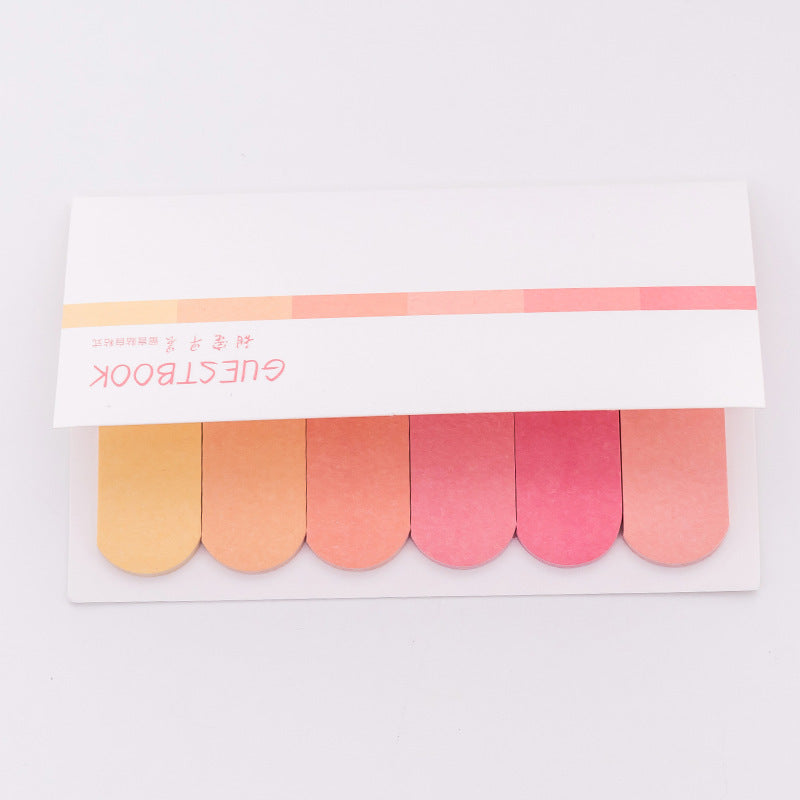 Wholesale Morandi six gradual change message N times sticky note note note paper simple portable student stationery