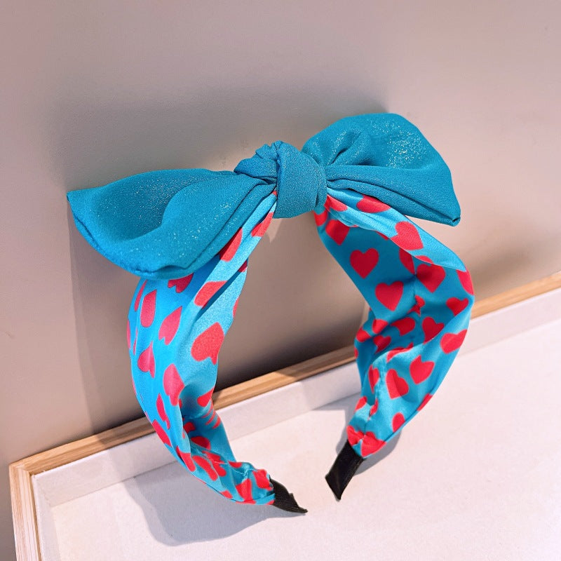 Wholesale Oversized Bow Love Fabric Wide-brimmed Headband