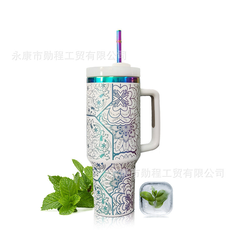 Wholesale 40oz Colorful Large Capacity Ion-plated Car Cup Ice Cup