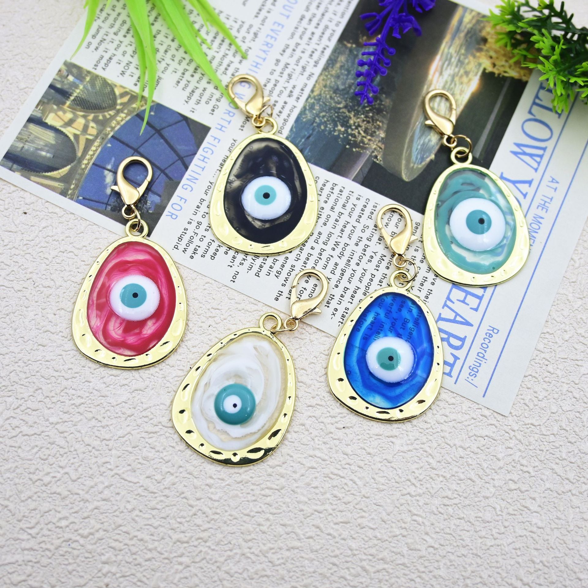Wholesale Devil' s Eye Hand Bag Pendant Blue Eye Keychain