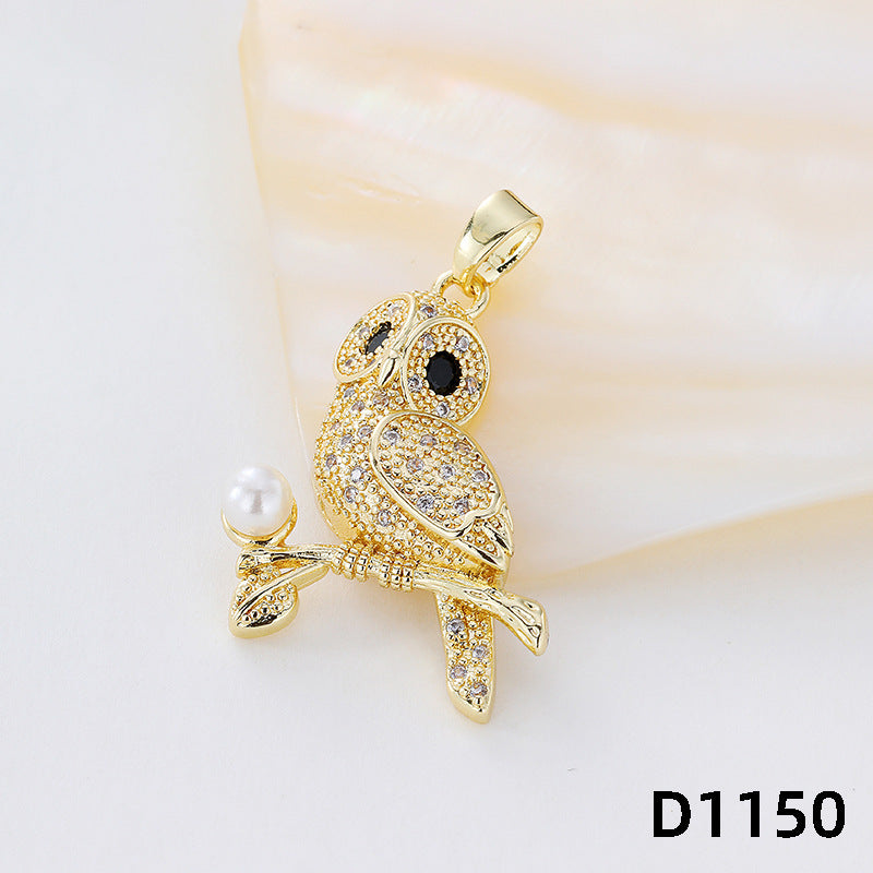 Wholesale High-grade Exquisite Bird Necklace Accessories Copper Plated Real Gold Color-preserving Pendant